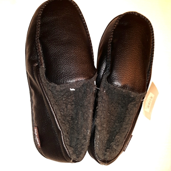 NWT Men's MUK LUKS Slip On Moccasins House Shoes - Picture 2 of 12